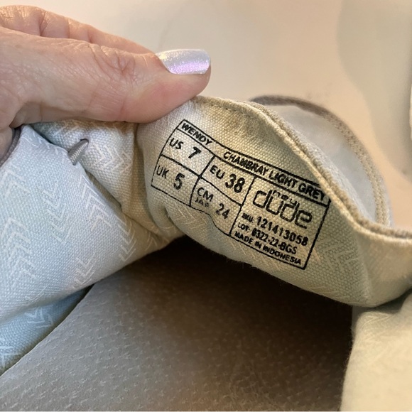 Hey Dude (413058) Wendy Chambray Slip-On Chambray Light Grey Womens US Size 7 - Picture 11 of 12